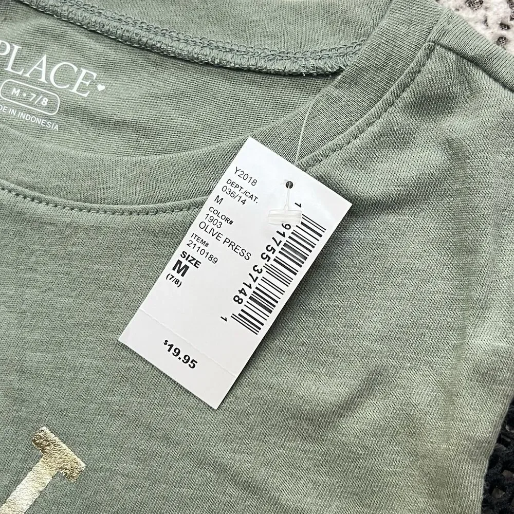 Childrens Place Girls Medium 7-8 Top Green Camo Shirt Manhattan New York NYC #12